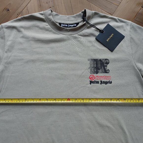 Palm Angels x Haas Racing cream T shirt size XL - Picture 8 of 11